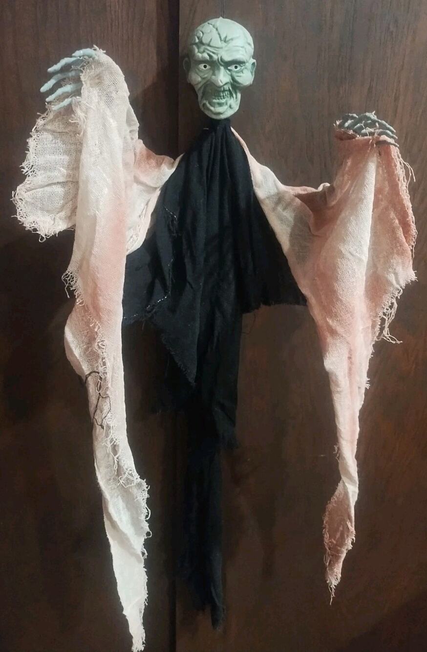 Halloween Hanging 3ft Ghoul Zombie Creature Swamp Burlap Prop Vintage 90s 2000s